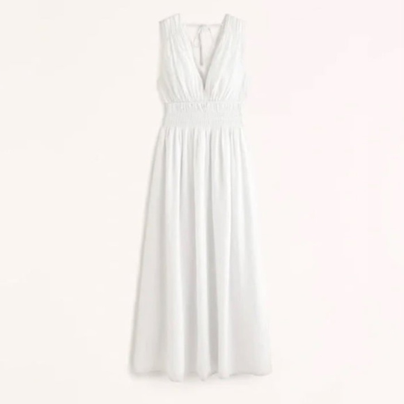 Abercrombie Crinkle Textured Smocked Waist Maxi Dress - Picture 2 of 2